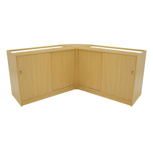 Set Banconi LED Acero Harmonia B1200 C1200 LM60 Vetrina Negozio con Serratura