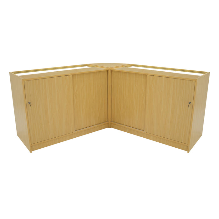 Set Banconi LED Acero Harmonia B1200 C1200 LM60 Vetrina Negozio con Serratura