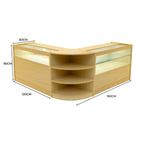 Set Banconi LED Acero Harmonia B1200 C1200 LM60 Vetrina Negozio con Serratura