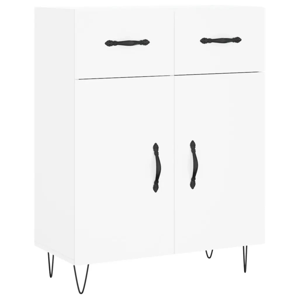 Credenza | Madia | Buffet da pranzo | Armadio da pranzo Bianca 69,5x34x180 cm in Legno Multistrato