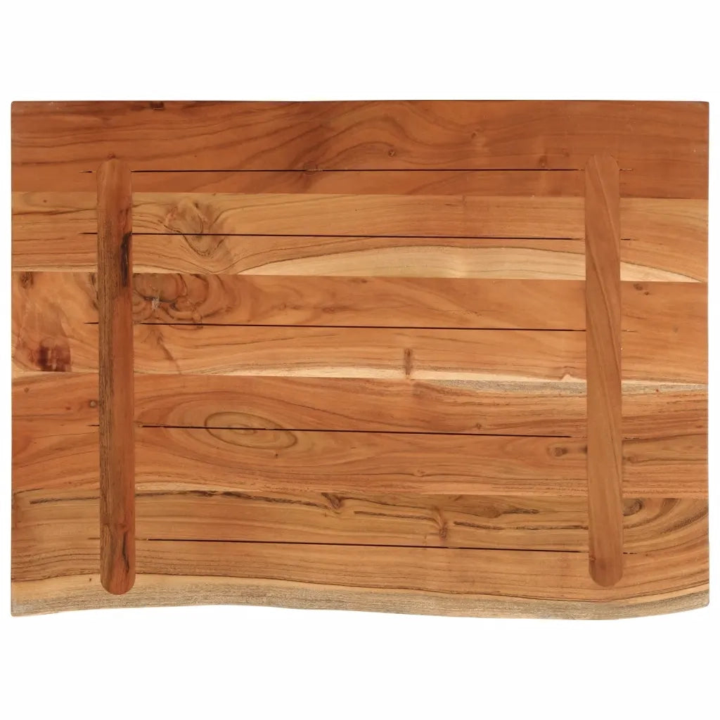 Piano Bagno 70x60x2,5 cm Rettangolare Legno Massello di Acacia