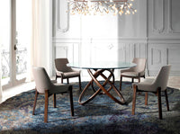 Sedia in ecopelle visone scuro