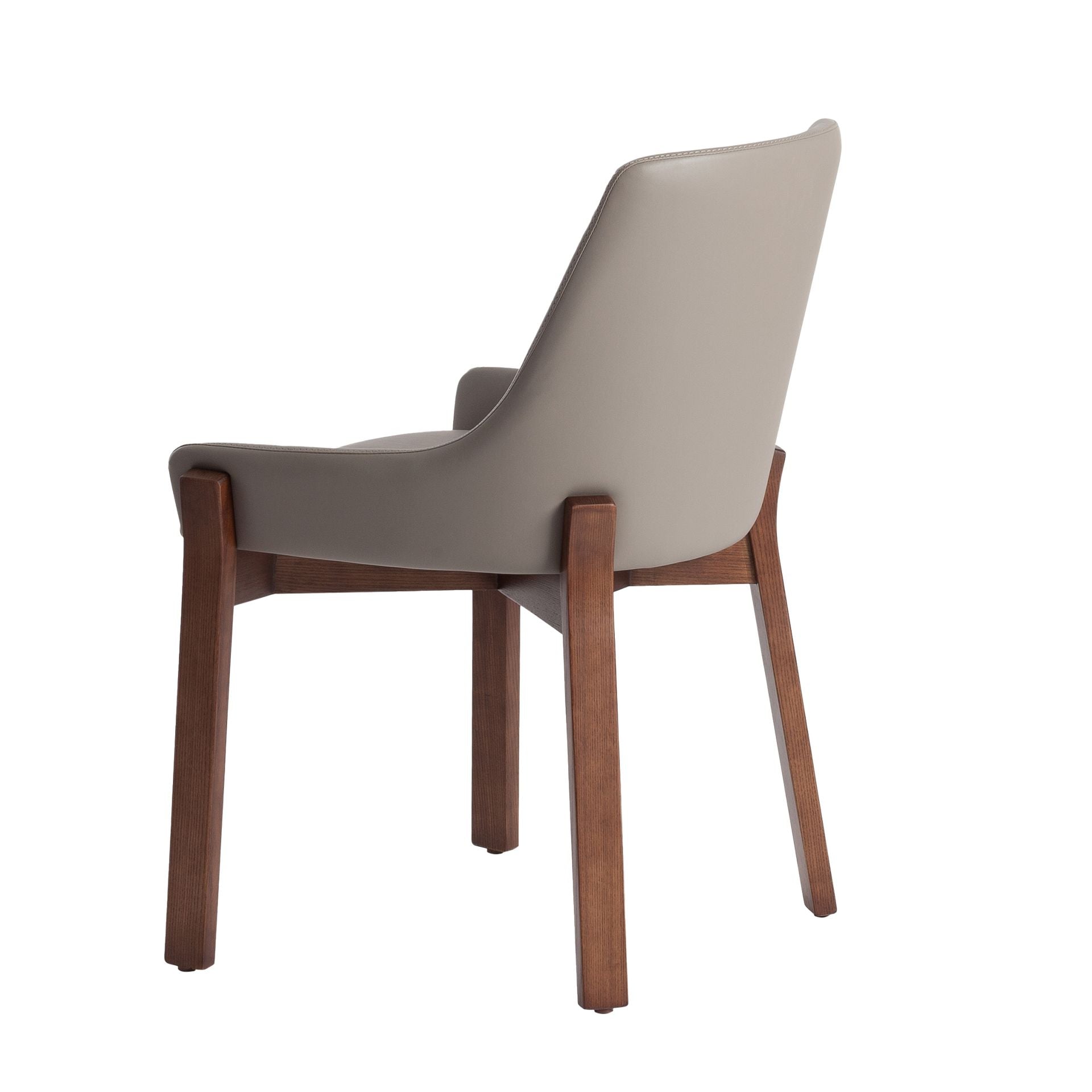 Sedia in ecopelle visone scuro