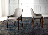 Sedia in ecopelle visone scuro