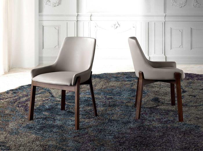 Sedia in ecopelle visone scuro