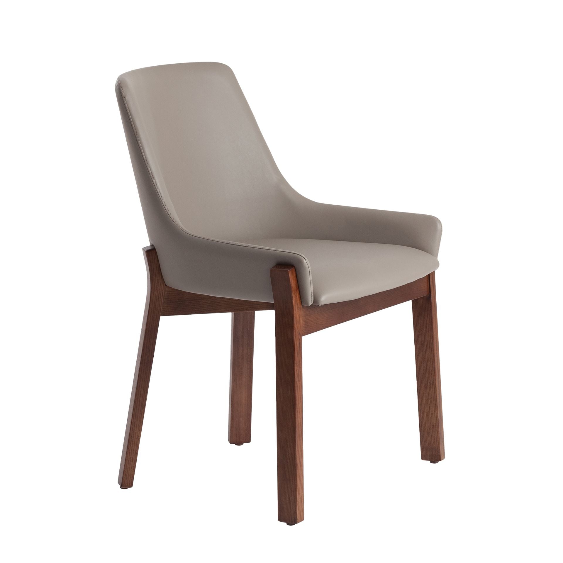 Sedia in ecopelle visone scuro