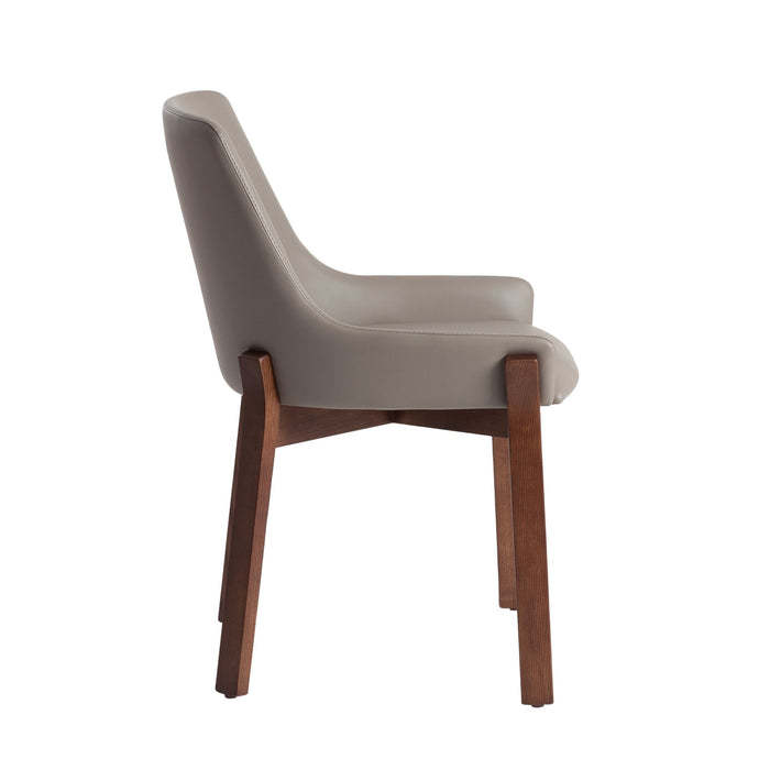 Sedia in ecopelle visone scuro