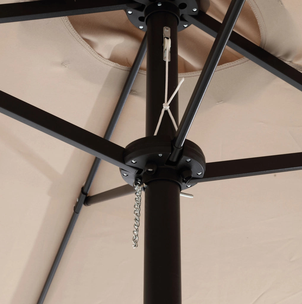 Ombrellone da esterno rettangolare doppio lato 14;8 ft con manovella; khaki; senza base