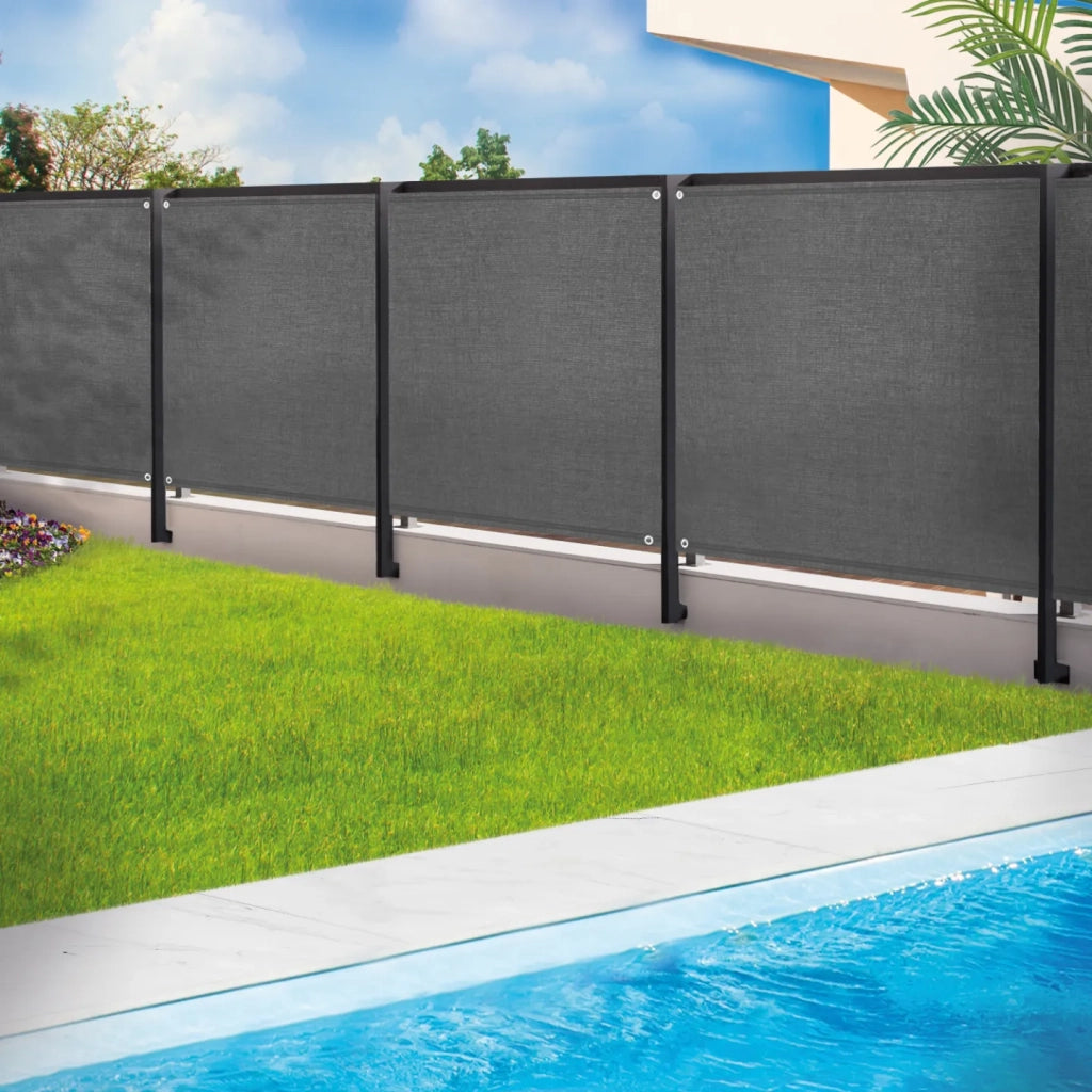 ProBache - Rete ombreggiante 1,2x10m, telo rotolo per recinzione giardino 220g/m², girgio