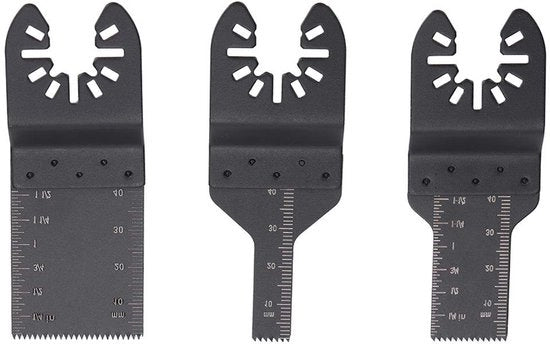 Set di lame oscillanti per multitool - 3 pezzi - per lavorazione del legno e del metallo - adatto per il plastico - inclusa lama oscillante