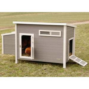 Kerbl Pollaio ECO Barney in Plastica 137x73x83 cm Grigio e Bianco 423474