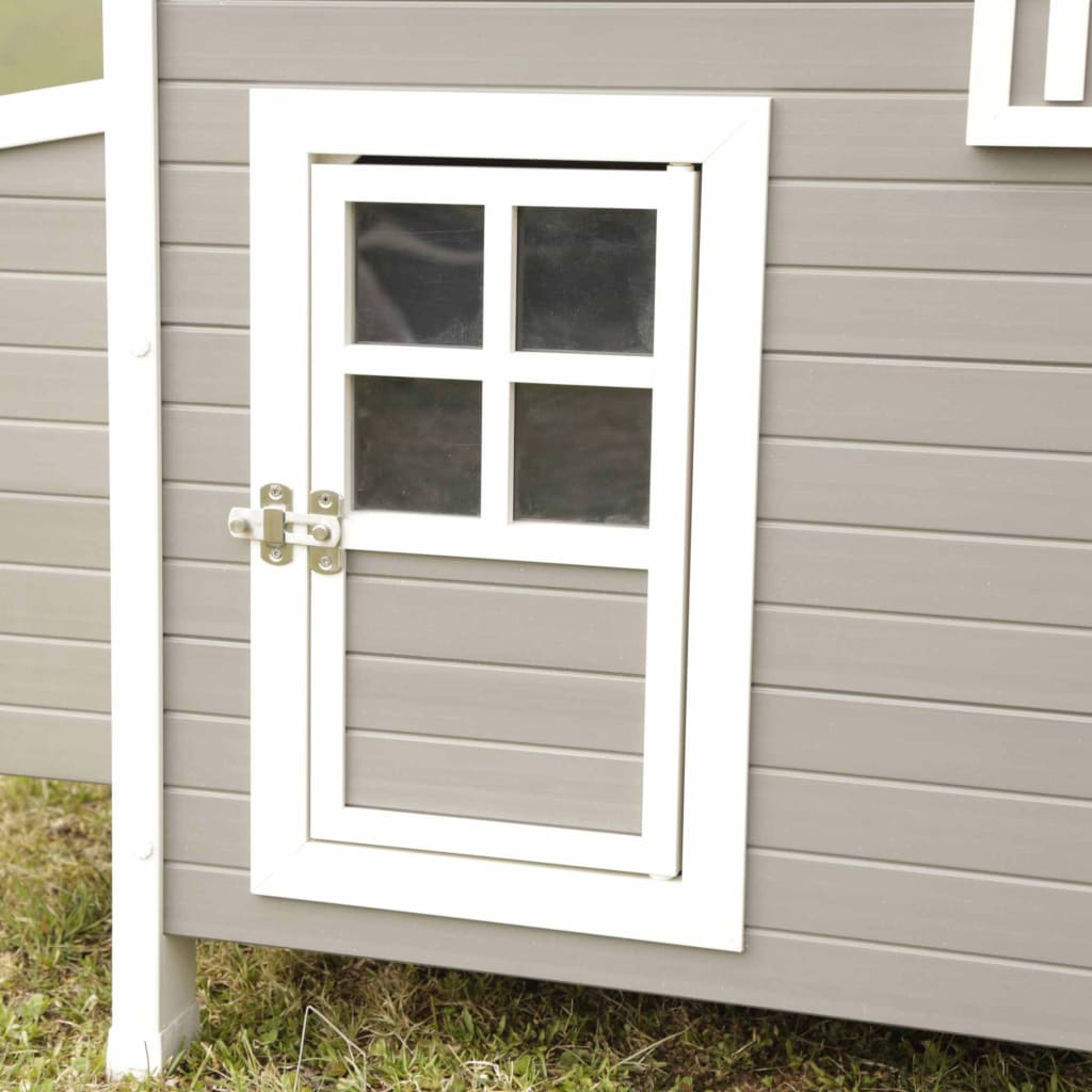 Kerbl Pollaio ECO Barney in Plastica 137x73x83 cm Grigio e Bianco 423474