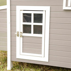 Kerbl Pollaio ECO Barney in Plastica 137x73x83 cm Grigio e Bianco 423474