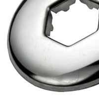 Rosetta esagonale in ottone cromato