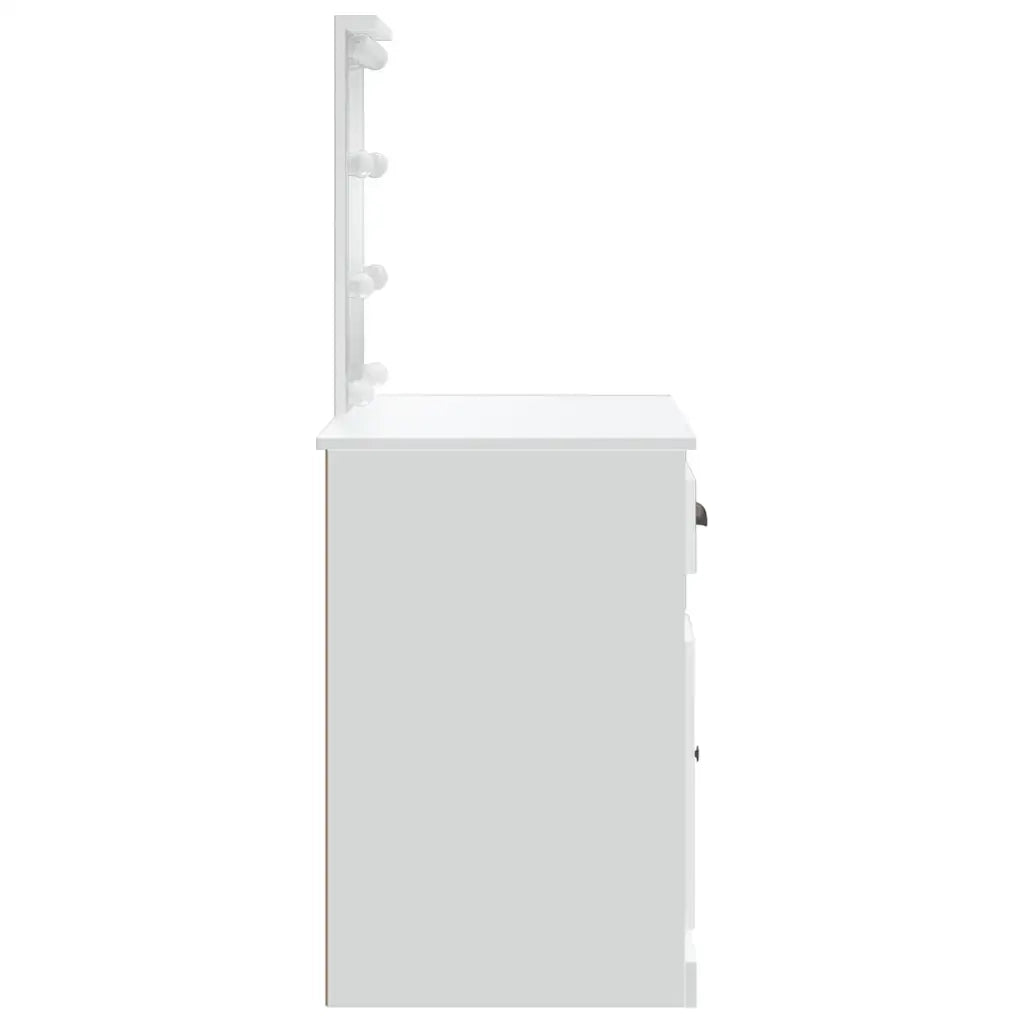 Toeletta | Tavolo da Trucco con Luci LED Bianca 90x42x132,5 cm