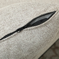 Divano Letto 2 Posti Convertibile Apertura Clic Clac con 2 Cuscini in Tessuto Marrone Chiaro