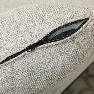 Divano Letto 2 Posti Convertibile Apertura Clic Clac con 2 Cuscini in Tessuto Marrone Chiaro