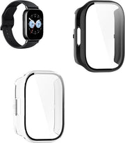 2 pezzi di cover protettive per Xiaomi Redmi Watch 5 Lite - Copricapo trasparente in PC - Protezione 360° - Ultraprotettiva - Nero.