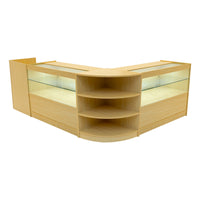 Set Banconi Acero Eclipse LED 2 x C1200 LM60 TB60 con Serrature e Vetrina