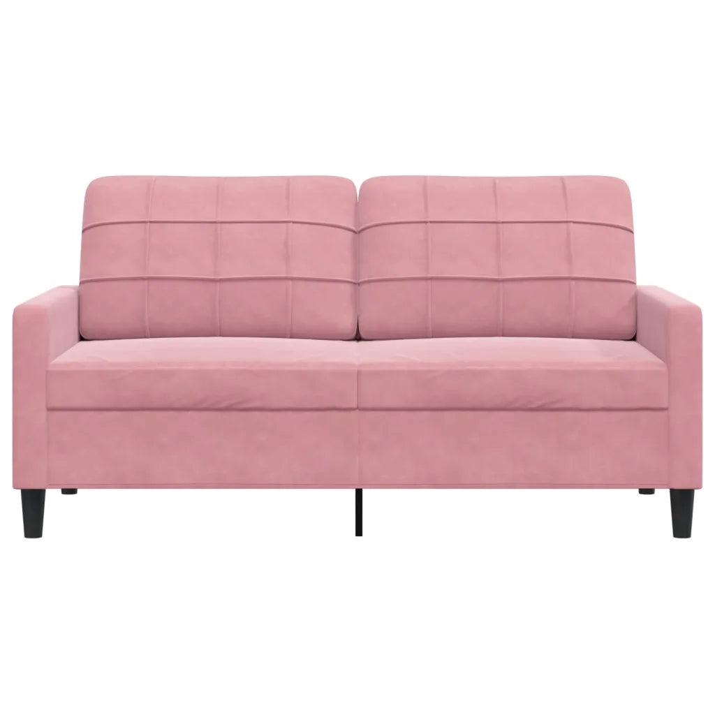 Divano a 2 Posti Rosa 140 cm in Velluto