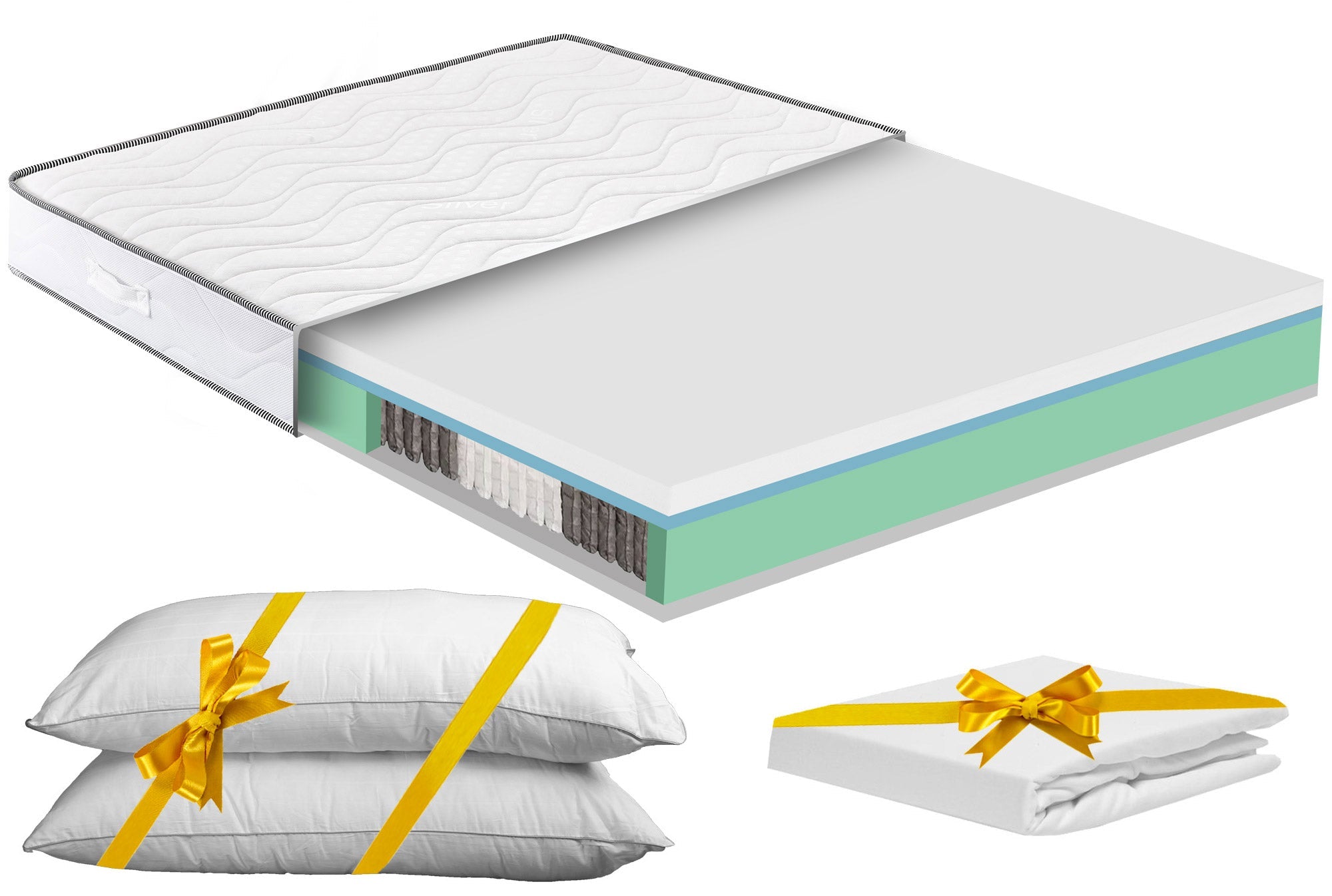 Materasso Memory e Molle Matrimoniale Large 170x200 cm H25 Dispositivo Medico 1 Dormidea Deluxe