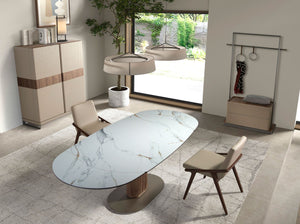 Sedia in ecopelle visone