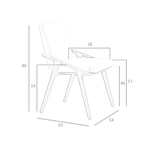 Sedia in ecopelle visone