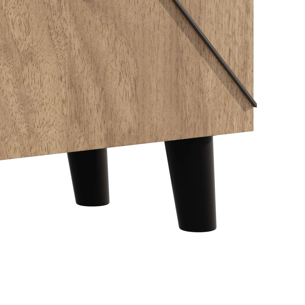 Scarpiera con più vani e ante chiuse in pannello truciolare effetto legno per ingresso 80 × 31 × 91 cm