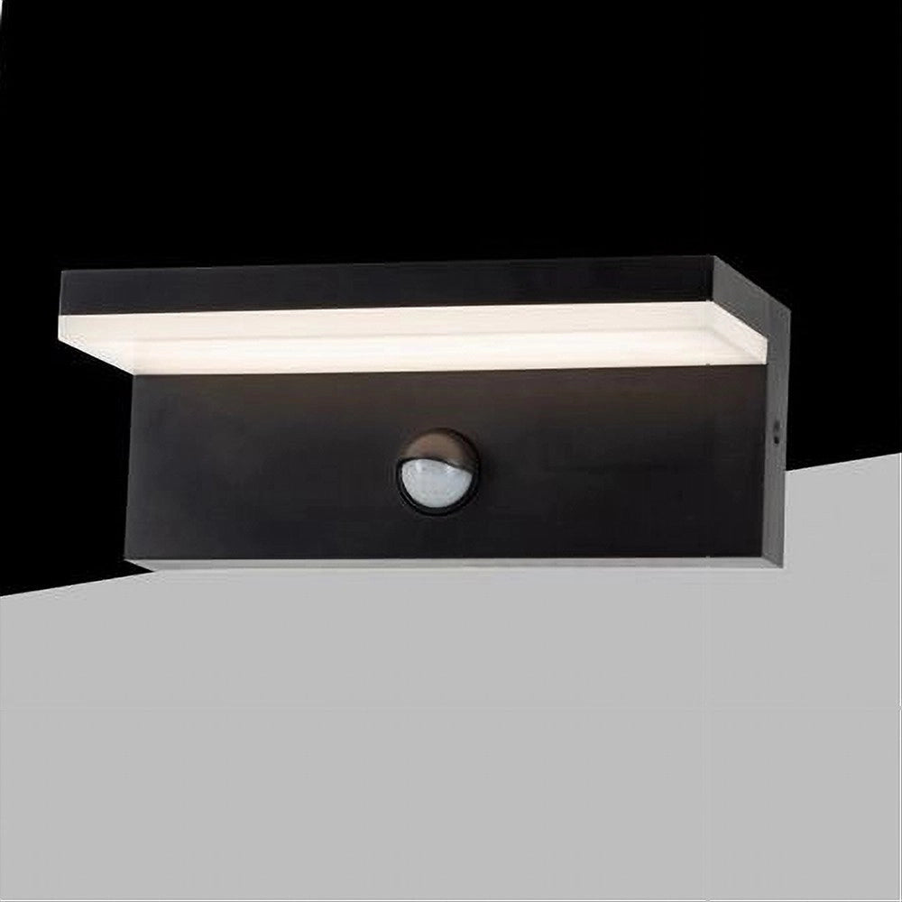 Trade Shop - Applique Esterno 10w Con Sensore Pir Di Movimento Da Parete Giardino Ip54 Bs82-n -