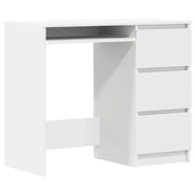 Scrivania-Scrivanie per ufficio e studio-Scrittoio Bianca 90x45x76 cm in Legno Multistrato