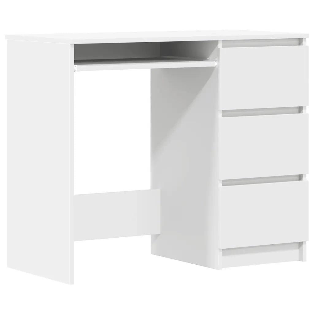 Scrivania-Scrivanie per ufficio e studio-Scrittoio Bianca 90x45x76 cm in Legno Multistrato