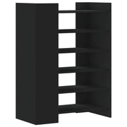 Scarpiera | Mobile per scarpe Nera 74,5x37,5x100 cm in Legno Multistrato