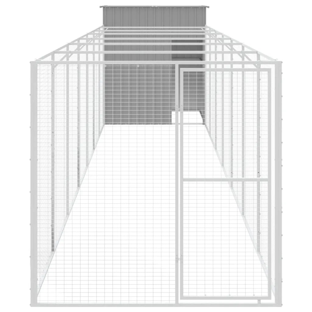 Casetta Cani Corsa Grigio Chiaro 165x863x181 cm Acciaio Zincatocod mxl 69760