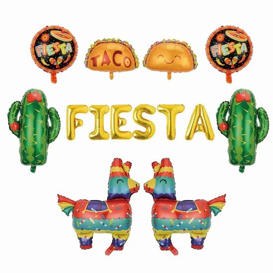 Decorazioni per Feste 9 Pezzi - Palloncini in Materia Plastica - Stile Messicano