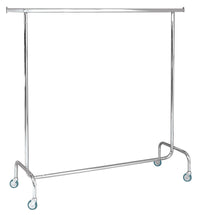 Stender Appendiabiti Estensibile 150/220x55x155 cm in Acciaio Cromato con Ruote