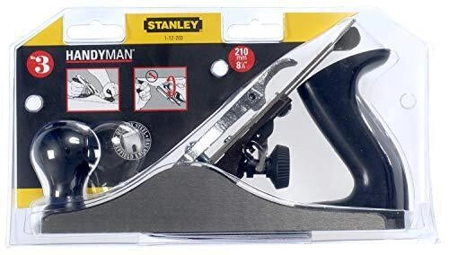 Stanley 1-12-203 Handyman Pialla a Blocco 240x44 mm Corpo in Ghisa Lama Acciaio al Cromo Vanadio Base Rettificata