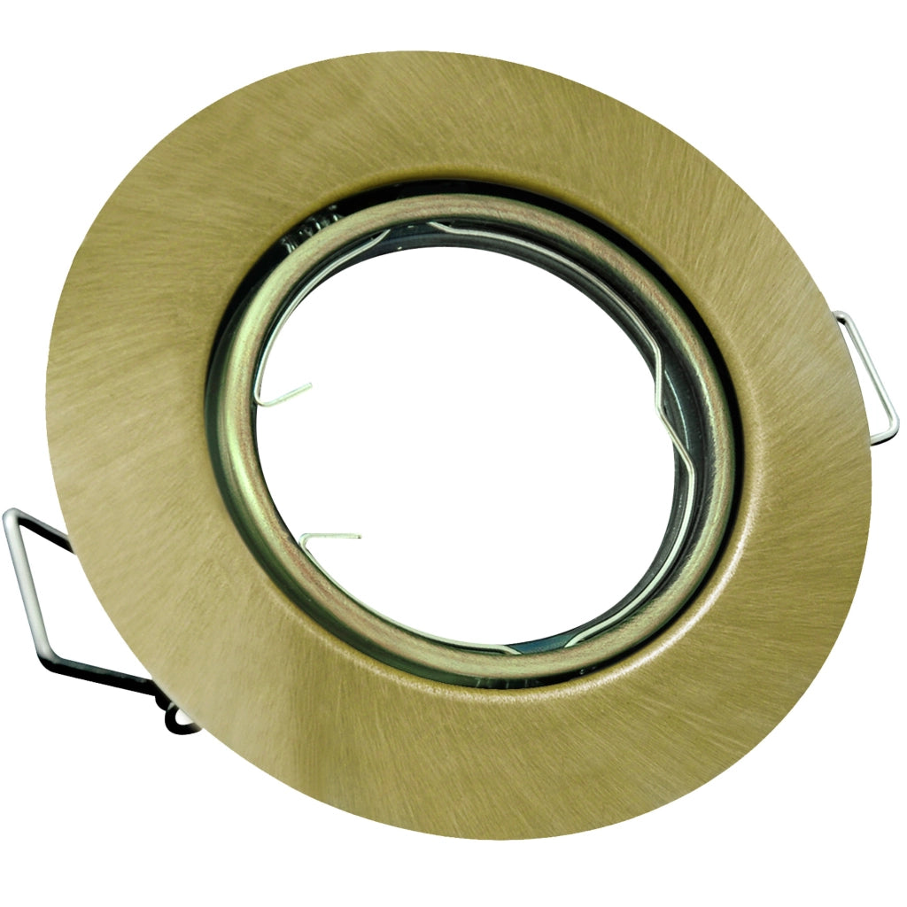 Faretto incasso tondo orientabile patina oro 3x Polux