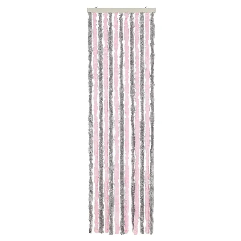 Tenda Antimosche Grigio Argento e Rosa 56x185 cm in Ciniglia CFW7368303