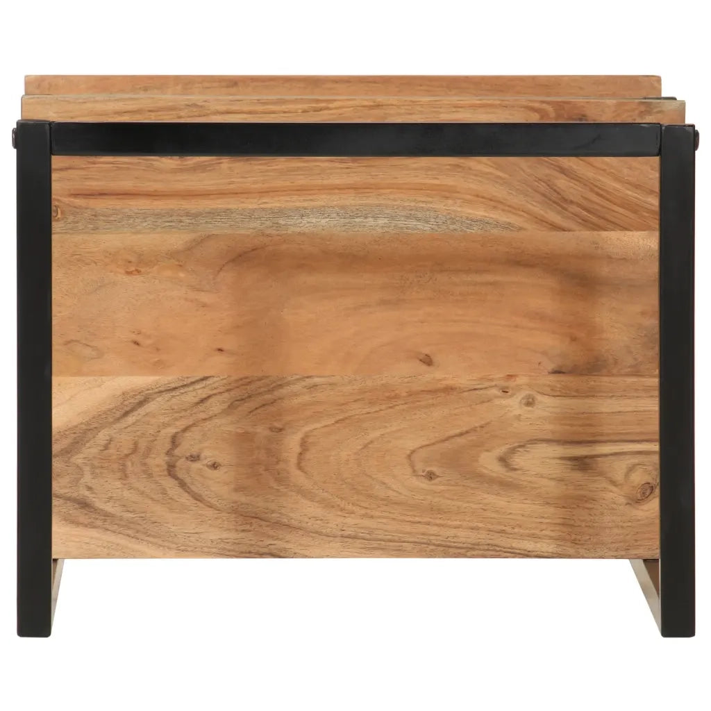 Mensola da Parete 40x30x50 cm Legno Massello di Acacia e Ferro 372749