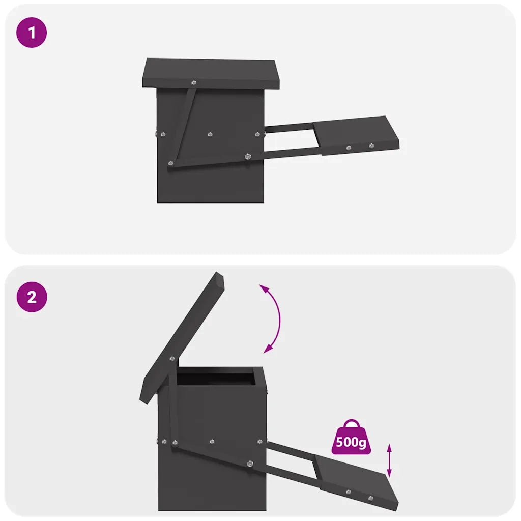 Mangiatore a Pedale per Pollo Nero 48,5 x 39,5 x 19 cm CFW2730159