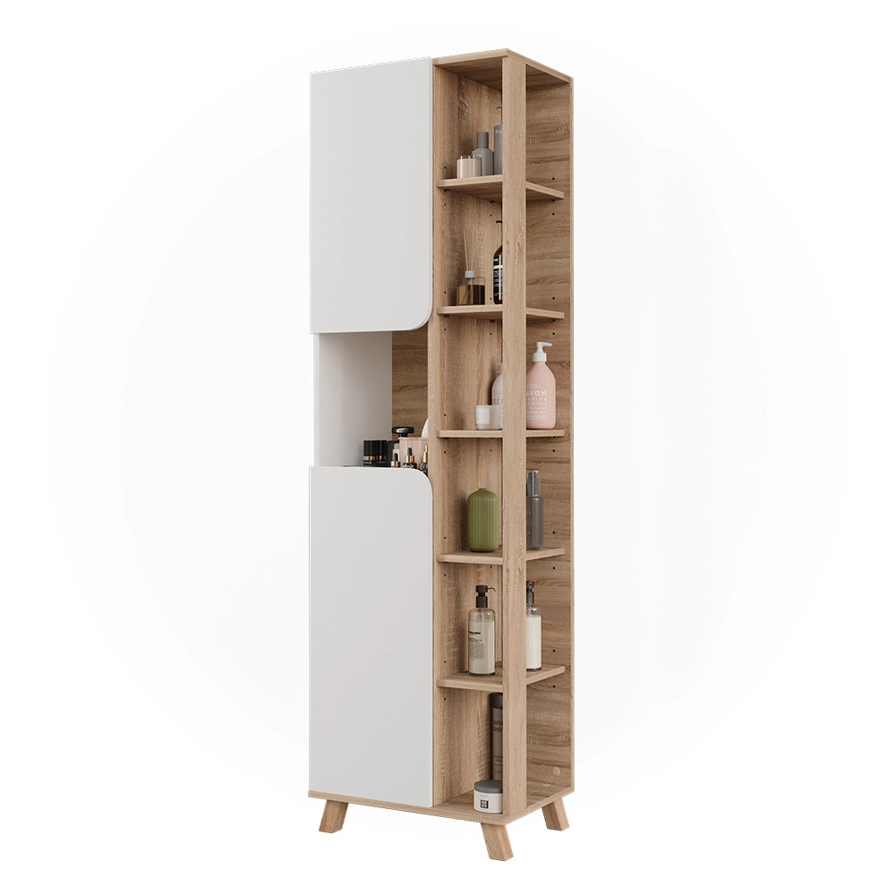 Vicco Armadio per il bagno Sonoma/Bianco 50 x 175 cm con 2 porte