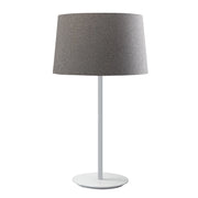 VIVIEN Lampada da Tavolo Bianca con Paralume Conico Grigio E27 IP20 - Illuminazione d'Interni in Metallo - Rossi Group