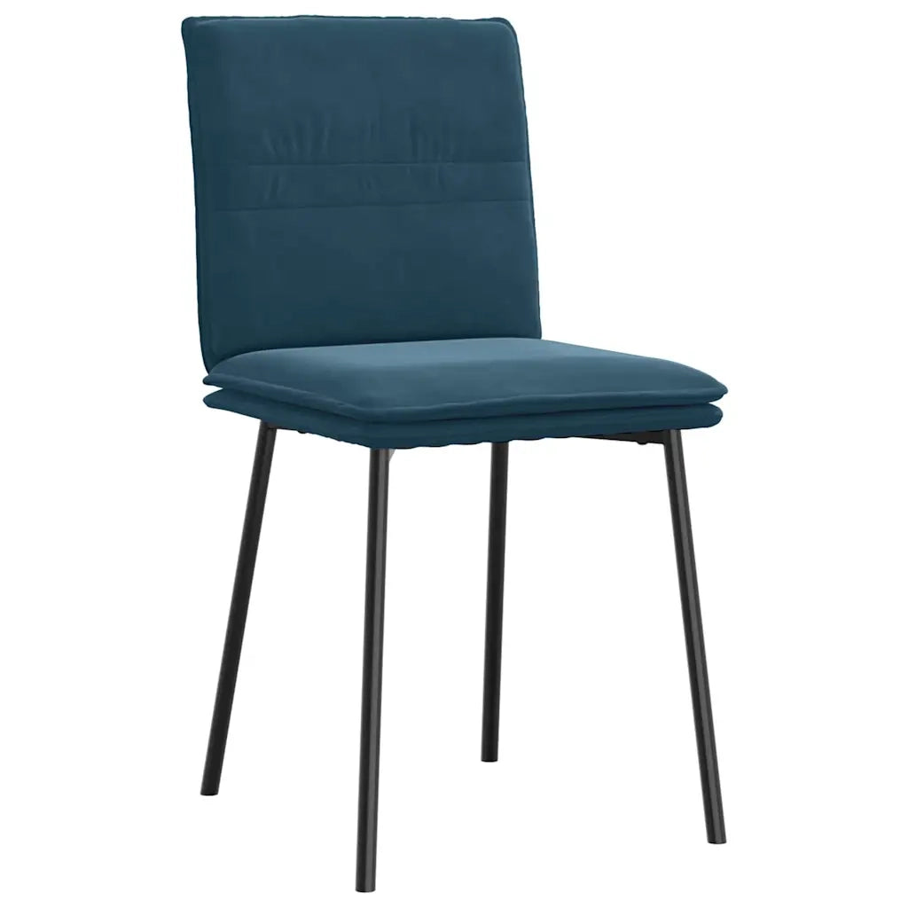 Sedie da Pranzo 6 pz | Sedie da cucina Blu in Velluto