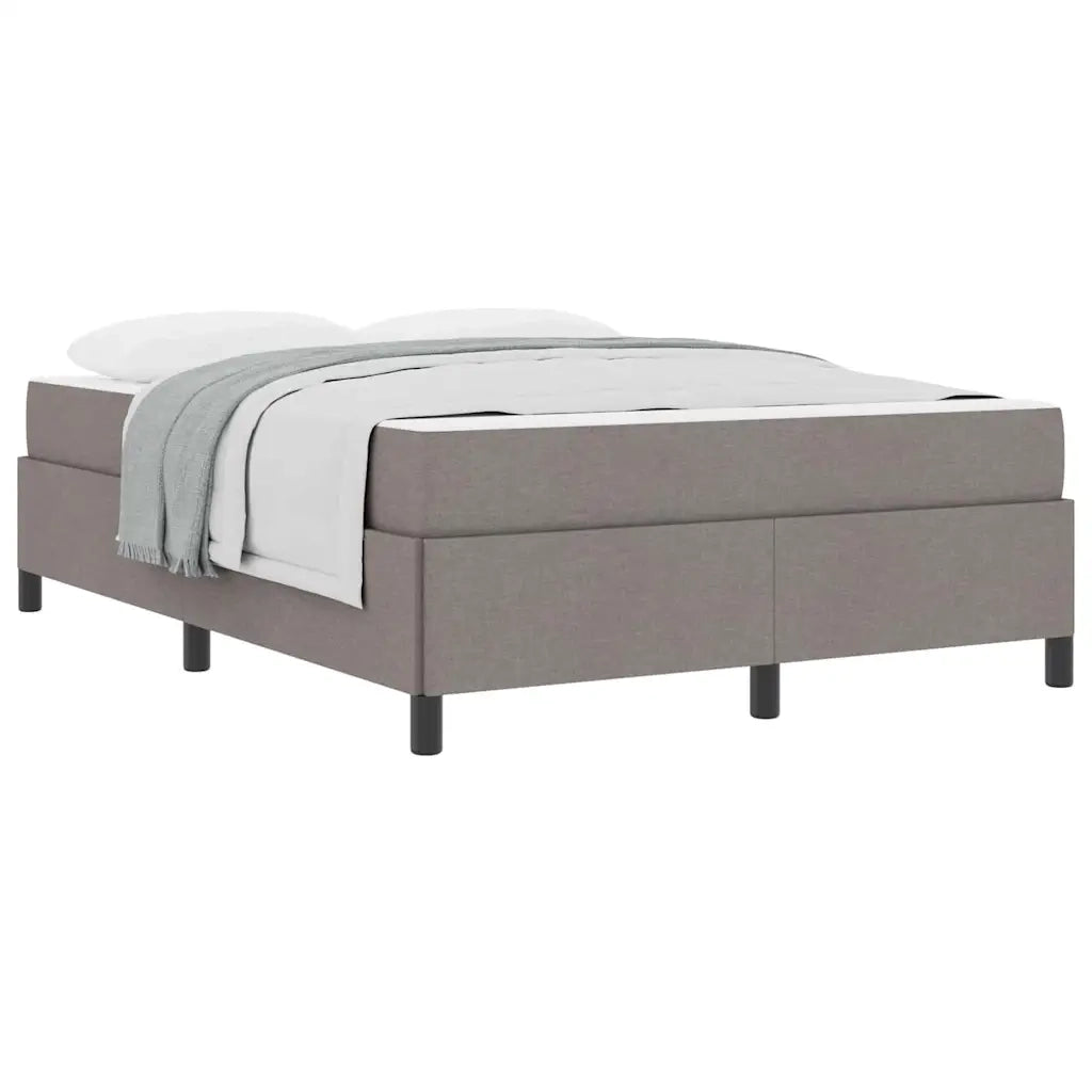 vidaXL Letto a molle Tortora e Nero 140 x 190 cm