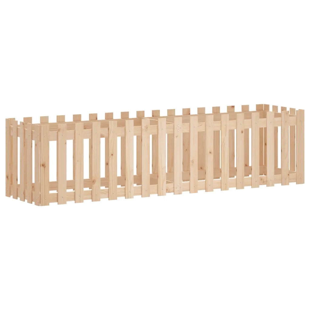 Fioriera da Giardino a Recinzione 200x50x50cm Massello Pino 832507