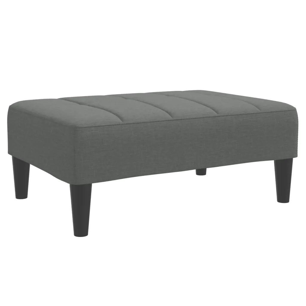 Poggiapiedi Grigio Scuro 77x55x31 cm in Tessuto