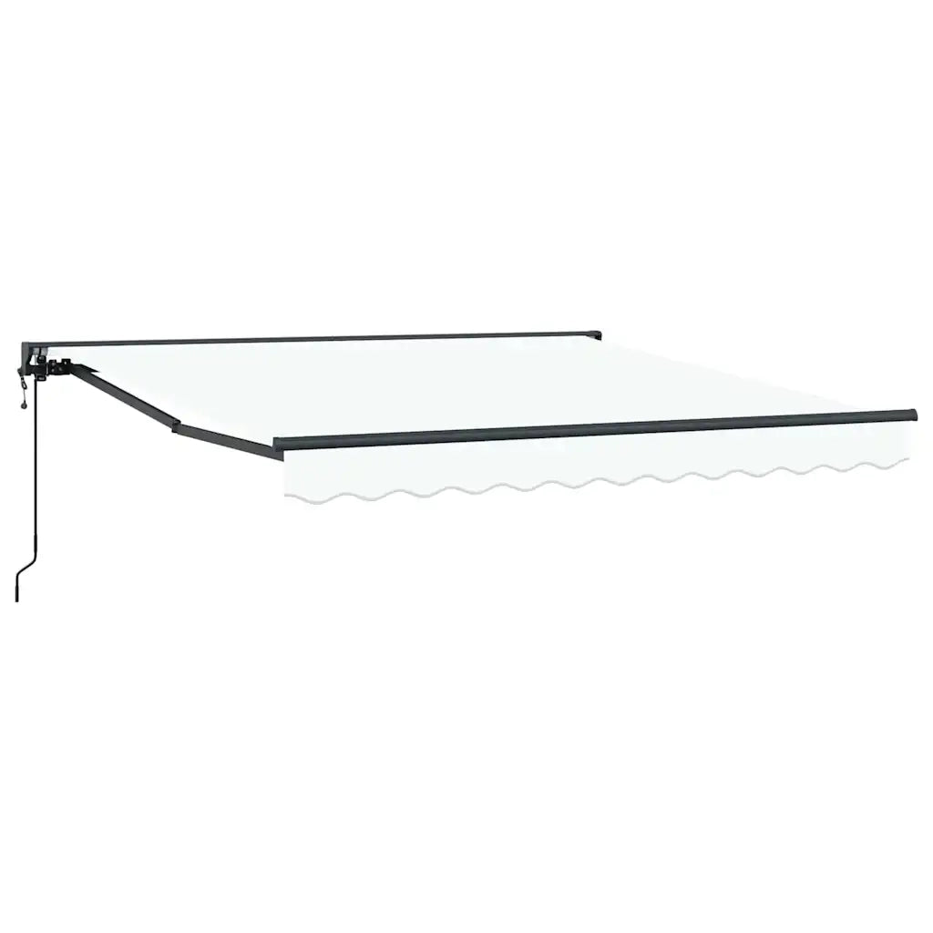 vidaXL Tenda Retrattile Bianco 350x250 cm Tessuto