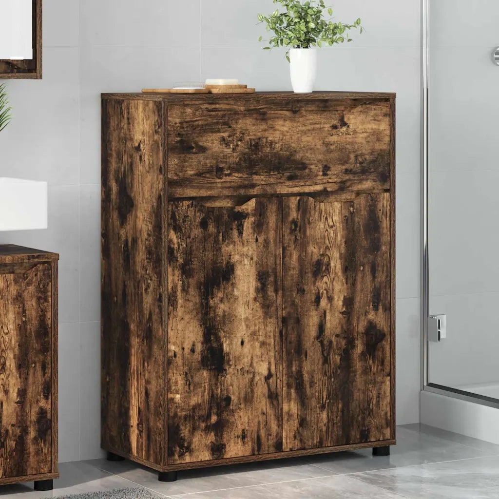 Mobile da Bagno con cassetto Rovere fumé 72,5 x 36,5 x 100 cm 888772