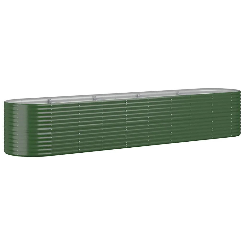 Letto Giardino Acciaio Zincato 368x80x68 cm Verde 318963
