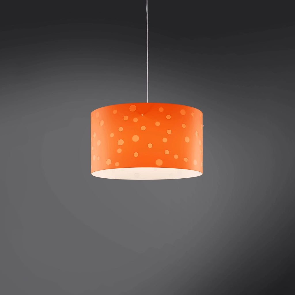 Lampadario Moderno Pois Polilux ® Arancione Materie Plastiche Bianco 5 Luci E27